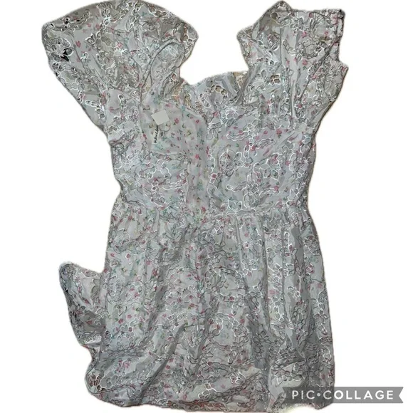 knee length dresses for ladies For Love & Lemons Magnolia Mini Dress in White main image 0
